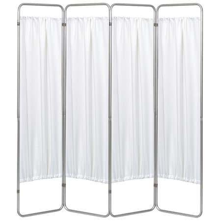 Omnimed 4 Section Economy Privacy Screen with Vinyl Panels, White 153094-10